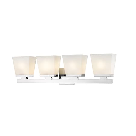 Z-Lite Astor 4 Light Vanity, Chrome & Etched Opal 1937-4V-CH